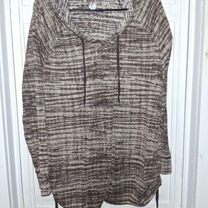GVS Striped Brown and Tan Hoodie